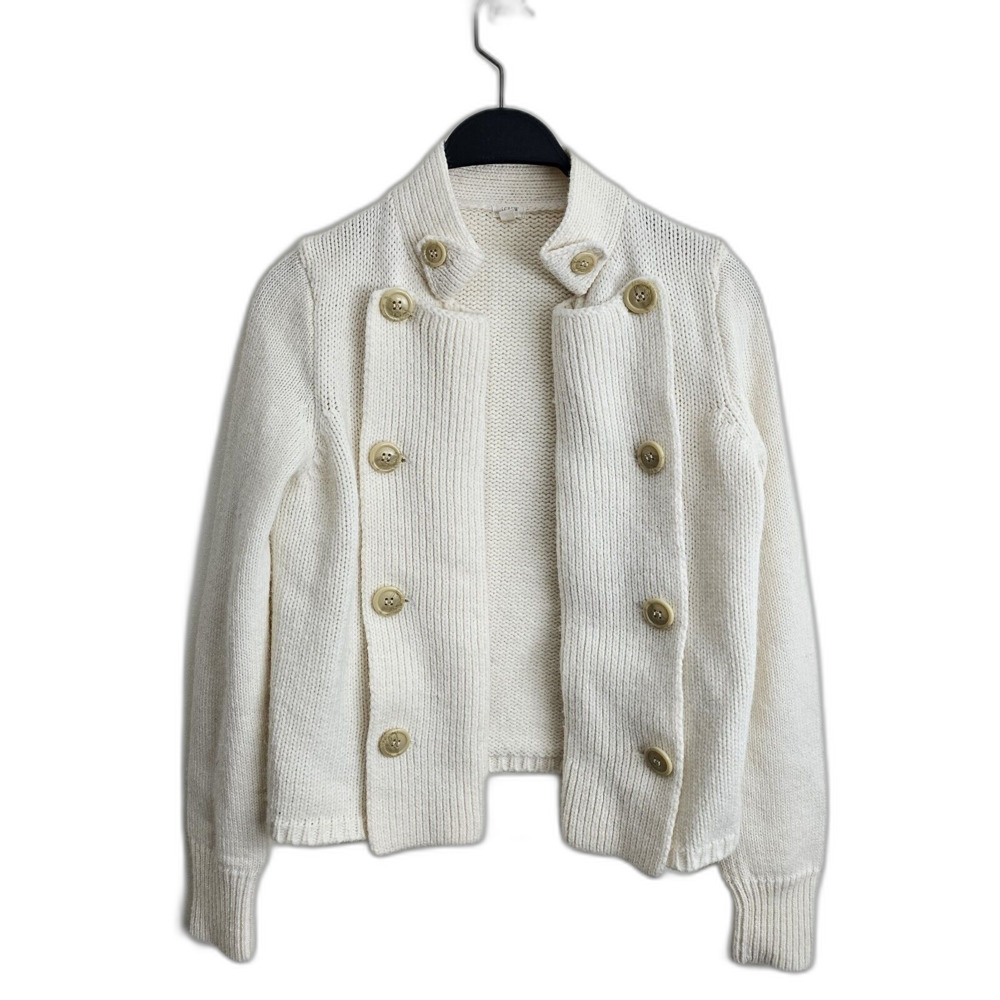 J. Crew Ivory chevalier Cardigan. Women's size Small Long sleeves WOOL